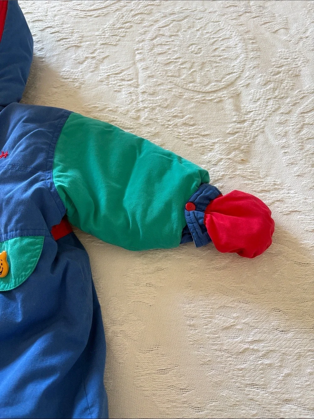 Vintage Pooh Unisex Colorful Snowsuit *Missing Booties*  24mo Damaged